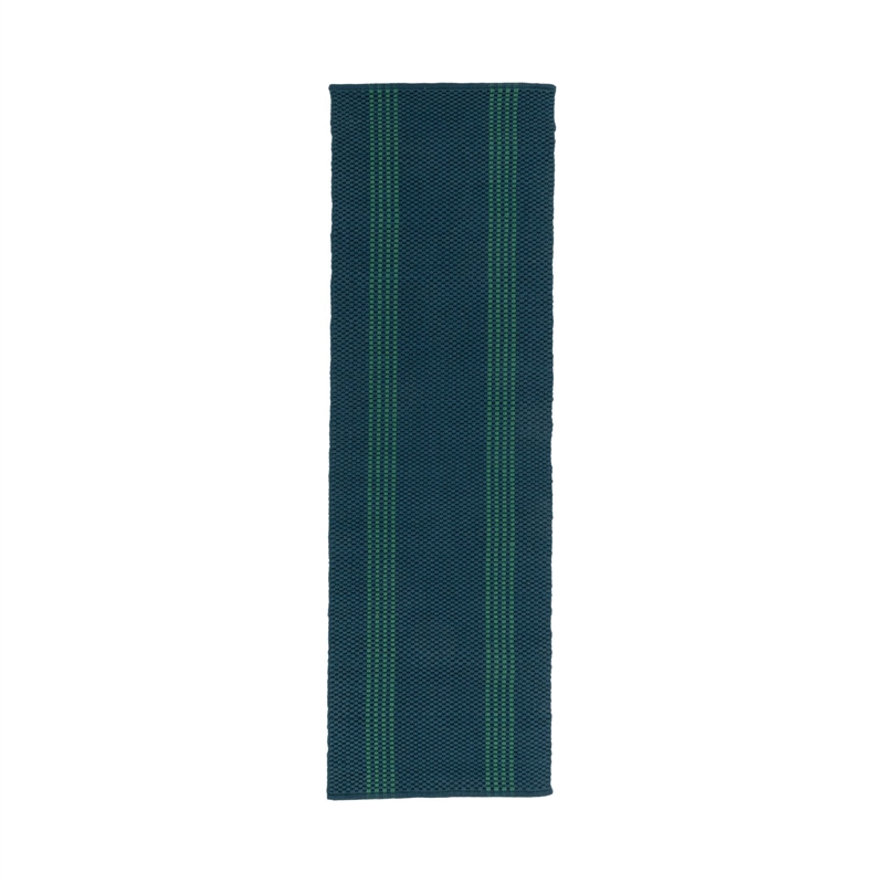 Classic Concepts Sorrento 2.6x8 Handwoven Stripe Deep Blue Area Rug Runner