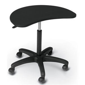 MooreCo 21.3-31.3&quot Height Adjustable Wood POP Mobile Laptop Stand in Black
