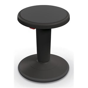 MooreCo 14-18&quot Plastic Hierarchy Height Adjustable Grow Short Stool in Black
