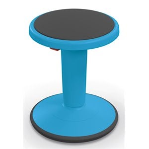 MooreCo 14-18&quot Plastic Hierarchy Height Adjustable Grow Short Stool in Blue