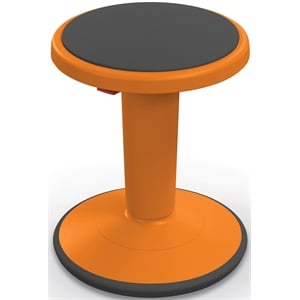 MooreCo 14-18&quot Plastic Hierarchy Height Adjustable Grow Short Stool in Orange