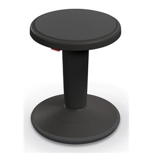 MooreCo 17-24&quot Plastic Hierarchy Height Adjustable Grow Tall Stool in Black