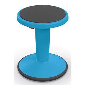 MooreCo 17-24&quot Plastic Hierarchy Height Adjustable Grow Tall Stool in Blue