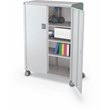 MooreCo Compass Cabinet Grande Cool Gray With Doors Shelves Caster