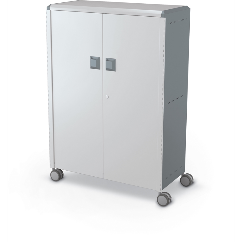 MooreCo Compass Cabinet Grande Cool Gray With Doors Shelves Caster