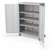 MooreCo Compass Cabinet Grande Cool Gray With Doors Shelves Caster