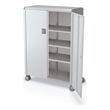 MooreCo Compass Cabinet Grande Cool Gray With Doors Shelves Caster