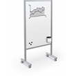 MooreCo Inklud Double Sided Magnetic Mobile Dry Erase Whiteboard 72H x 30W x 22D