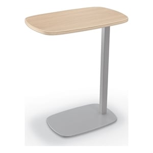 MooreCo Luly Tablet Side Table Beigewood Laminate 26Hx22Wx14D