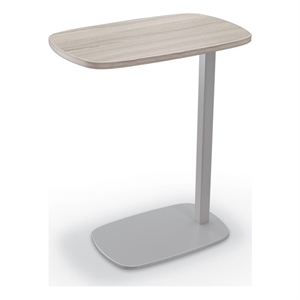 MooreCo Luly Tablet Side Table Grey Elm Laminate 26Hx22Wx14D