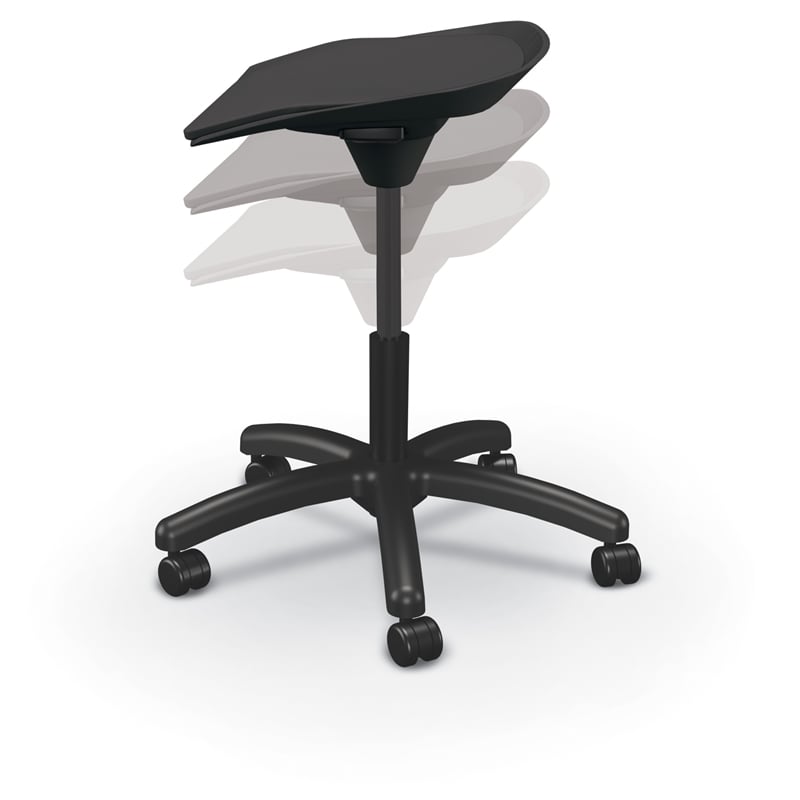 MooreCo Elate Backless Task Stool Black Foam Seat