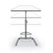 Up-Rite Adjustable Sit-to-Stand Desk Porcelain Steel Magnetic Dry Erase Top