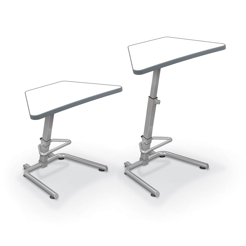 Up-Rite Adjustable Sit-to-Stand Desk Porcelain Steel Magnetic Dry Erase Top