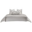 Michael Amini Casey 9-piece Fabric Queen Comforter Set in Silver/Platinum