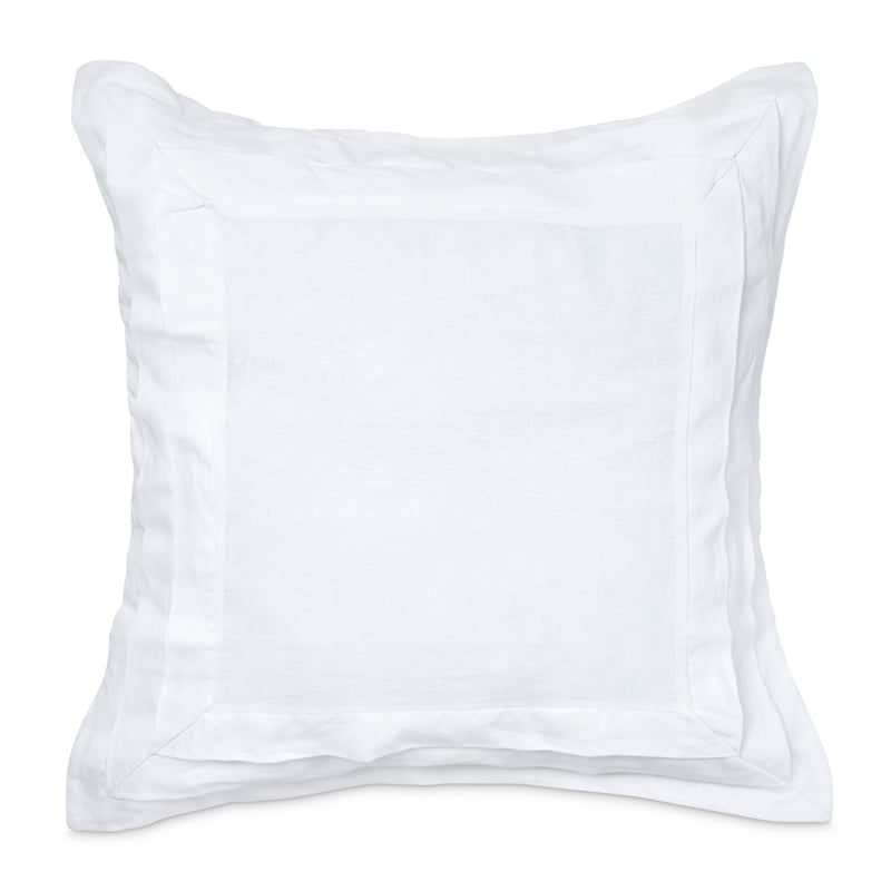 Michael Amini Addison 6-Piece Queen Linen Duvet Set in White