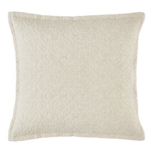 Michael Amini Taylor 26&quot Square Linen Blend Euro Sham - Natural
