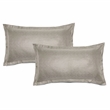 Michael Amini Port Orleans 3-piece Fabric Coverlet Set with Queen Throw in Gray