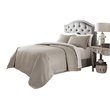 Michael Amini Port Orleans 3-piece Fabric Coverlet Set with Queen Throw in Gray