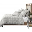Michael Amini Reagan 7-piece Breathable Cotton Queen Duvet Set in Gray/Silver