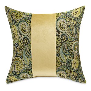Michael Amini Emerald Isle 22&quot Fabric Throw Pillow in Green/Indigo in Set of 2