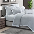 Michael Amini Atina 7-Piece Linen Fabric King Duvet Set in Gray