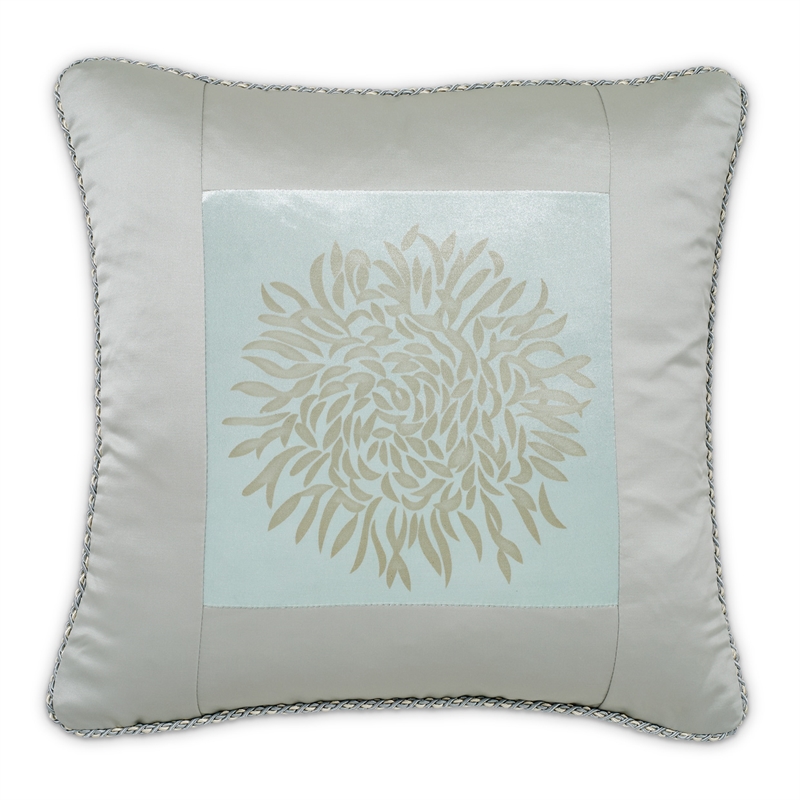 Michael Amini Regent 10-Piece King Velvet Comforter Set in Ice Blue/Silver