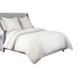 Michael Amini Trabuco 3-piece Embroidered Cotton King Duvet Set in White