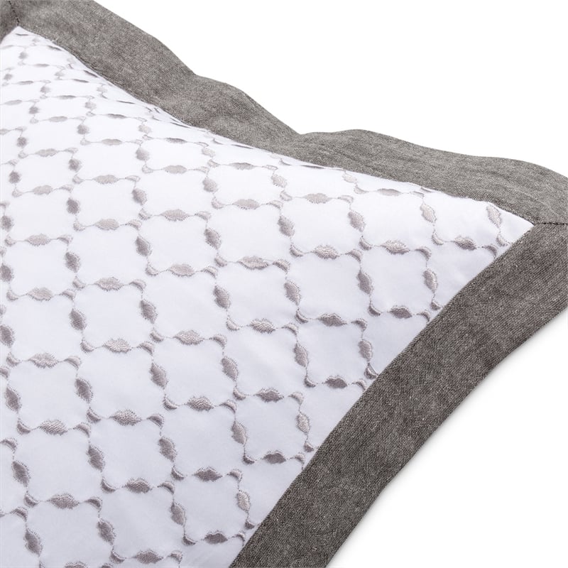 Michael Amini Ultra 7-piece Queen Cotton Duvet Set - Gray