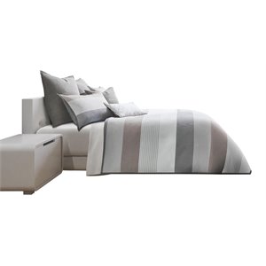 Michael Amini Ultra 8-piece King Cotton Duvet Set - Gray