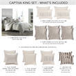 Michael Amini Captiva 10-piece Fabric King Comforter Set in Tan/Neutral
