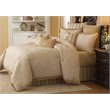 Michael Amini Carlton 10-piece Jacquard Fabric King Comforter Set in Ivory