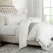 Michael Amini Cherry Hill 6-piece Belgium Linen Fabric Queen Duvet Set in White