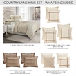 Michael Amini Country Lane 8-piece Fabric King Duvet Set in Tan/Natural