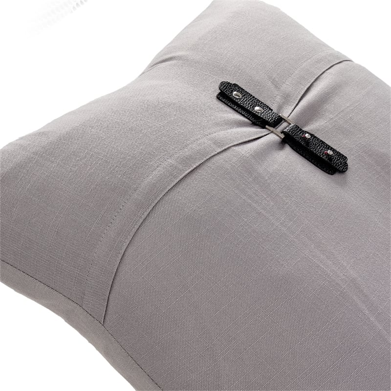 Michael Amini Fusion 7-piece Linen Blend Fabric Queen Duvet Set - Gray