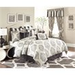 Michael Amini Park Lane 6-piece Fabric Queen King Comforter Set in Gray