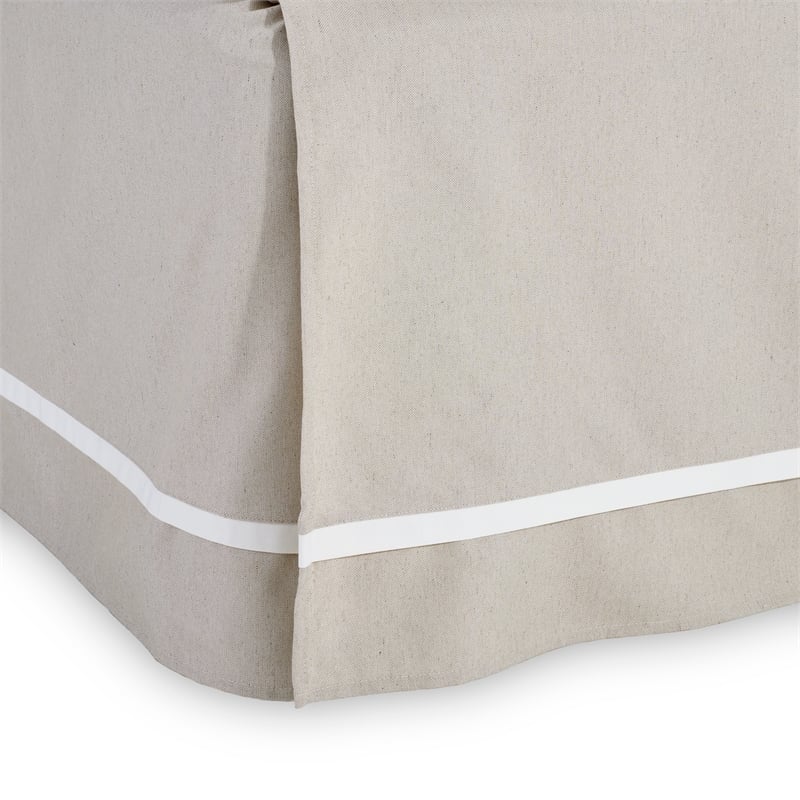 Michael Amini Harper 9-piece Geometric Cotton Queen Comforter Set in Natural