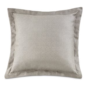 Michael Amini Port Orleans 26&quot Geometric Square Euro Sham - Gray