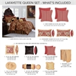Michael Amini Lafayette 12-piece Fabric Queen Comforter Set in Red/Gold