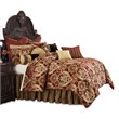 Michael Amini Lafayette 12-piece Fabric Queen Comforter Set in Red/Gold