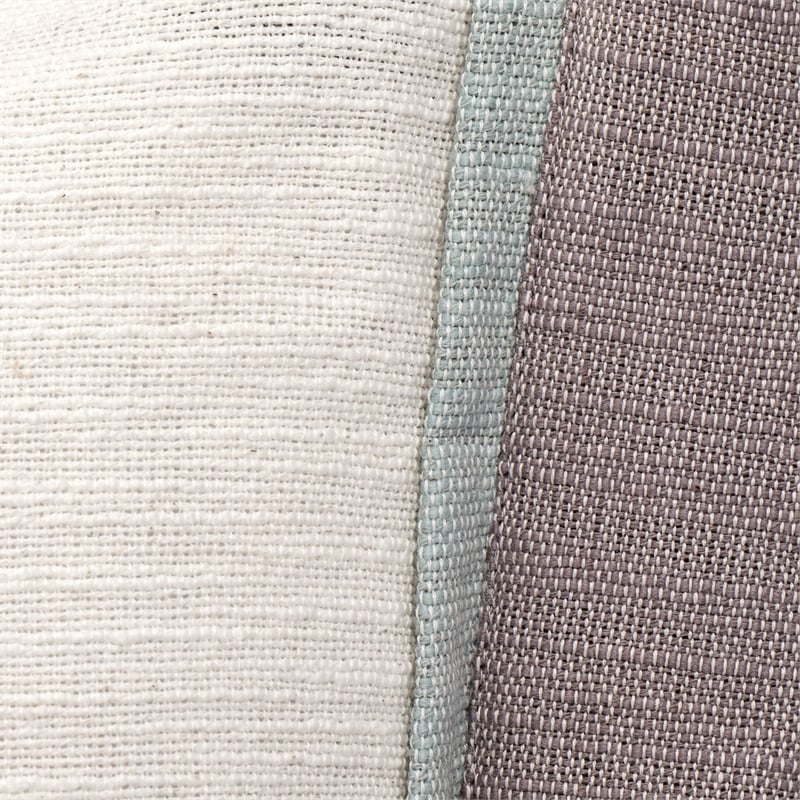 Michael Amini Max 7-piece Stripe Design Cotton Queen Duvet Set in Natural/Blue