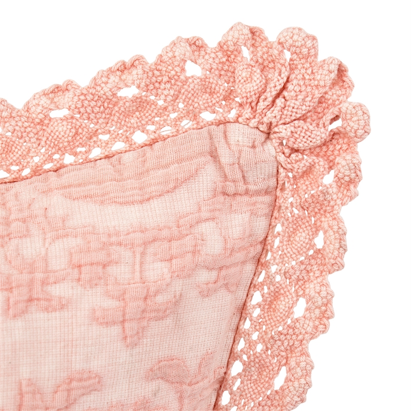 Michael Amini McKinley 2-piece Jacquard Cotton Twin Duvet Set in Quartz Pink