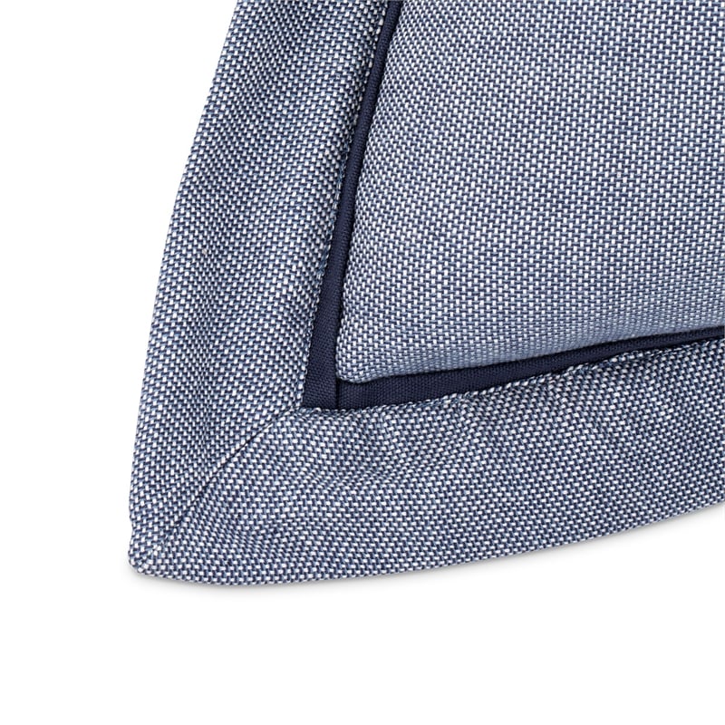 Michael Amini Mills 7-piece Oversized Cotton Queen Duvet Set in Denim Blue
