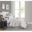Michael Amini Newport 9-piece Fabric Queen Comforter Set in Gray/Platinum