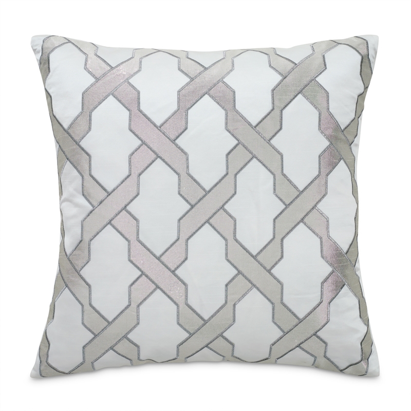 Michael Amini Newport 9-piece Fabric Queen Comforter Set in Gray/Platinum