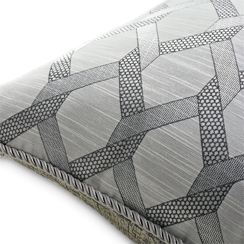 Michael Amini Newport 9-piece Fabric Queen Comforter Set in Gray/Platinum