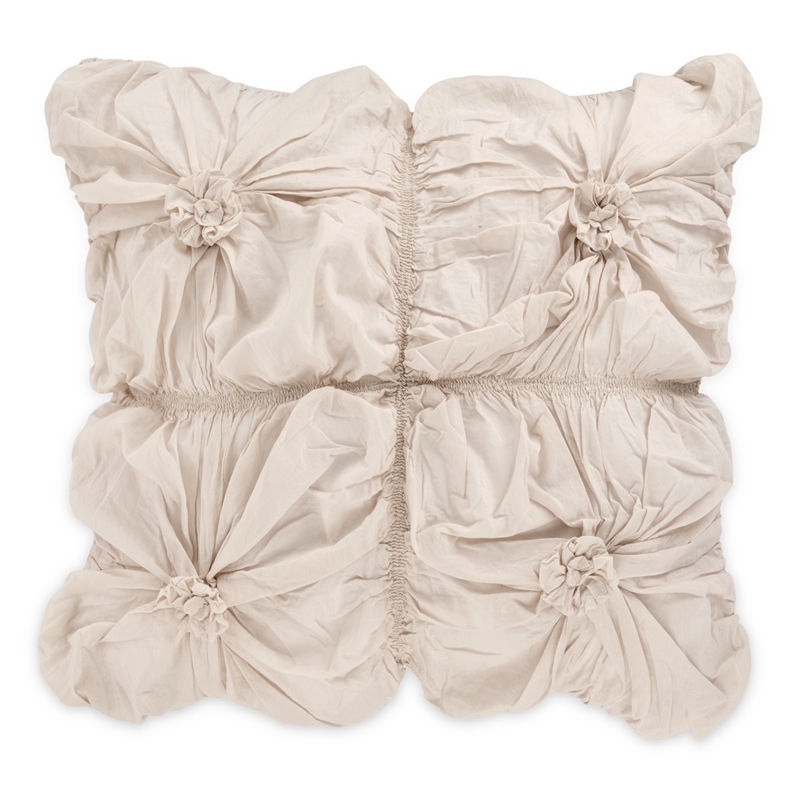 Michael Amini Savanna 5-piece Flower Cotton Queen Comforter Set in Stone