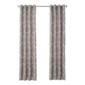 Michael Amini Rosewood 50&quot x 84&quot Grommet Window Curtain Panel in Silver