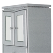Michael Amini Melrose Plaza Wood & Glass Swivel Lingerie Chest in Dove Gray