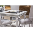 Michael Amini Melrose Plaza Rectangular Vinyl Dining Table in Dove Gray