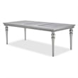 Michael Amini Melrose Plaza Rectangular Vinyl Dining Table in Dove Gray